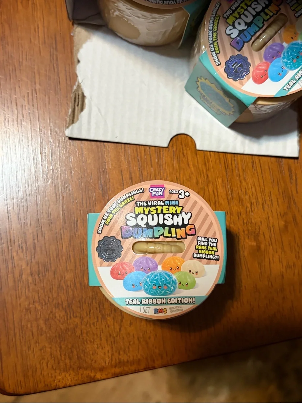 1 CONFIRMED RARE SEALED Viral RMS Mini Mystery Squishy Dumpling Teal Ribbon-9 ct